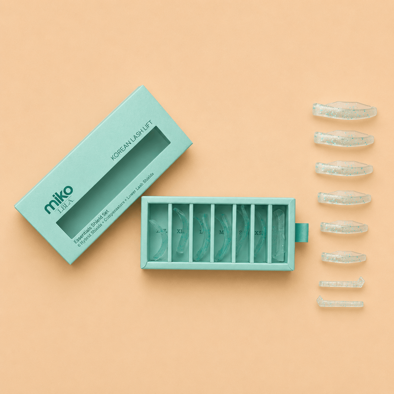 Front packaging view of the Miko by LBLA Essentials Shield Set storage box.
