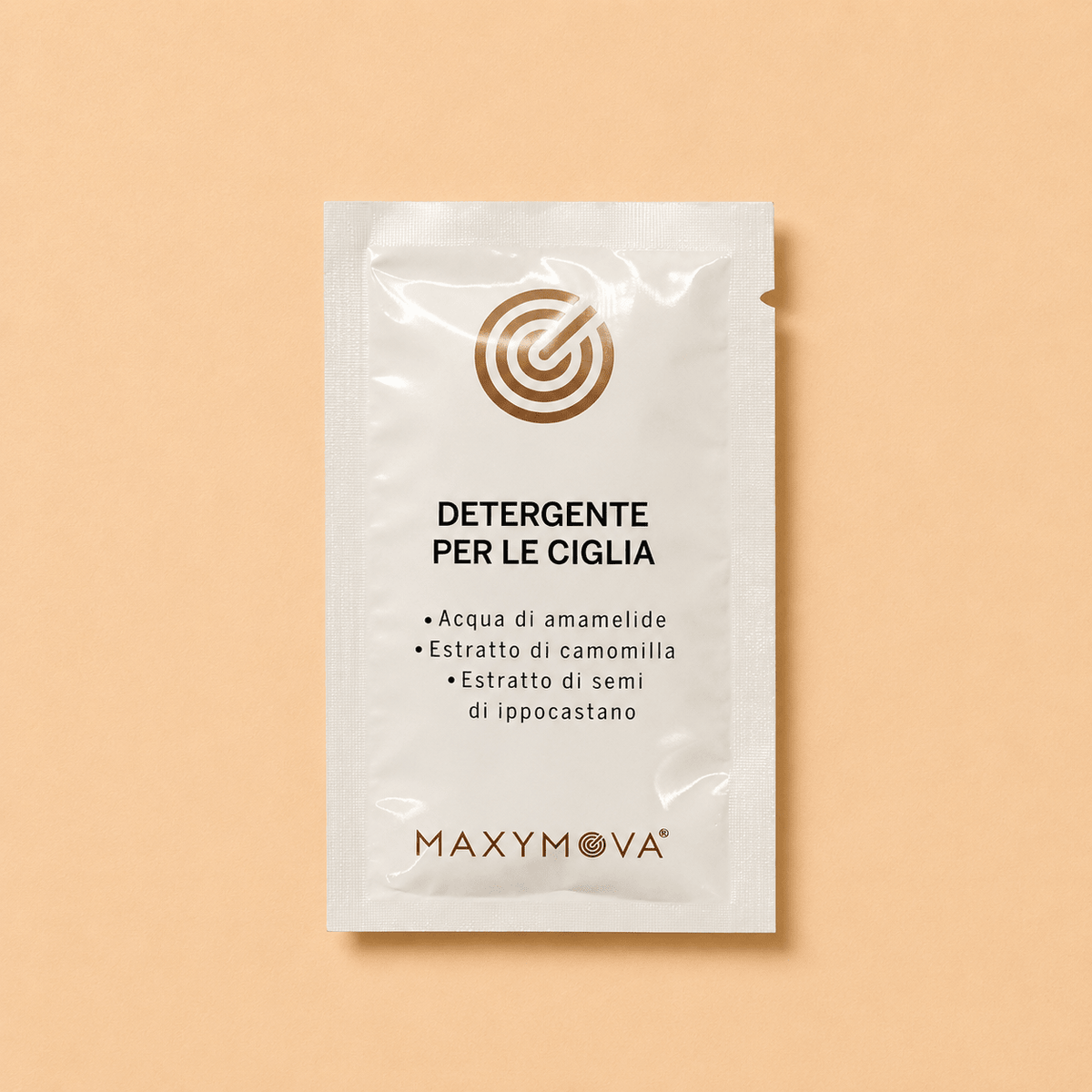 Maxymova Cleansing Mousse Sample Sachet by House of Beauty USA, featuring a convenient 5ml single-use cleanser for lash lift and brow lamination prep.