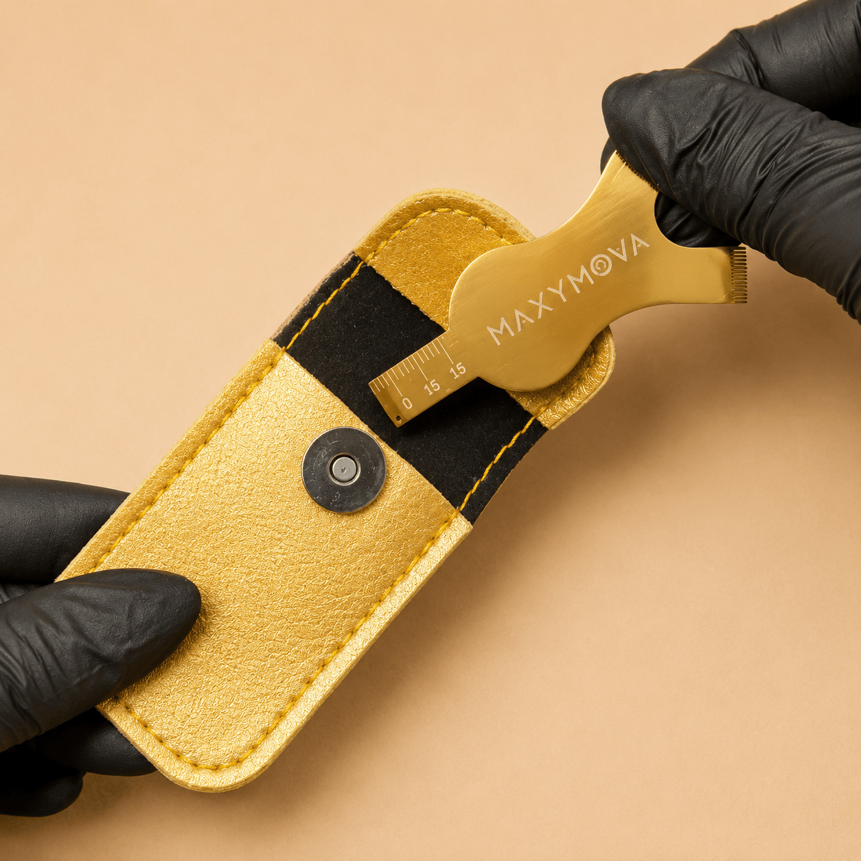 Gold Y Tool for lash lift wrap and measuring | Maxymova - House of Beauty USA