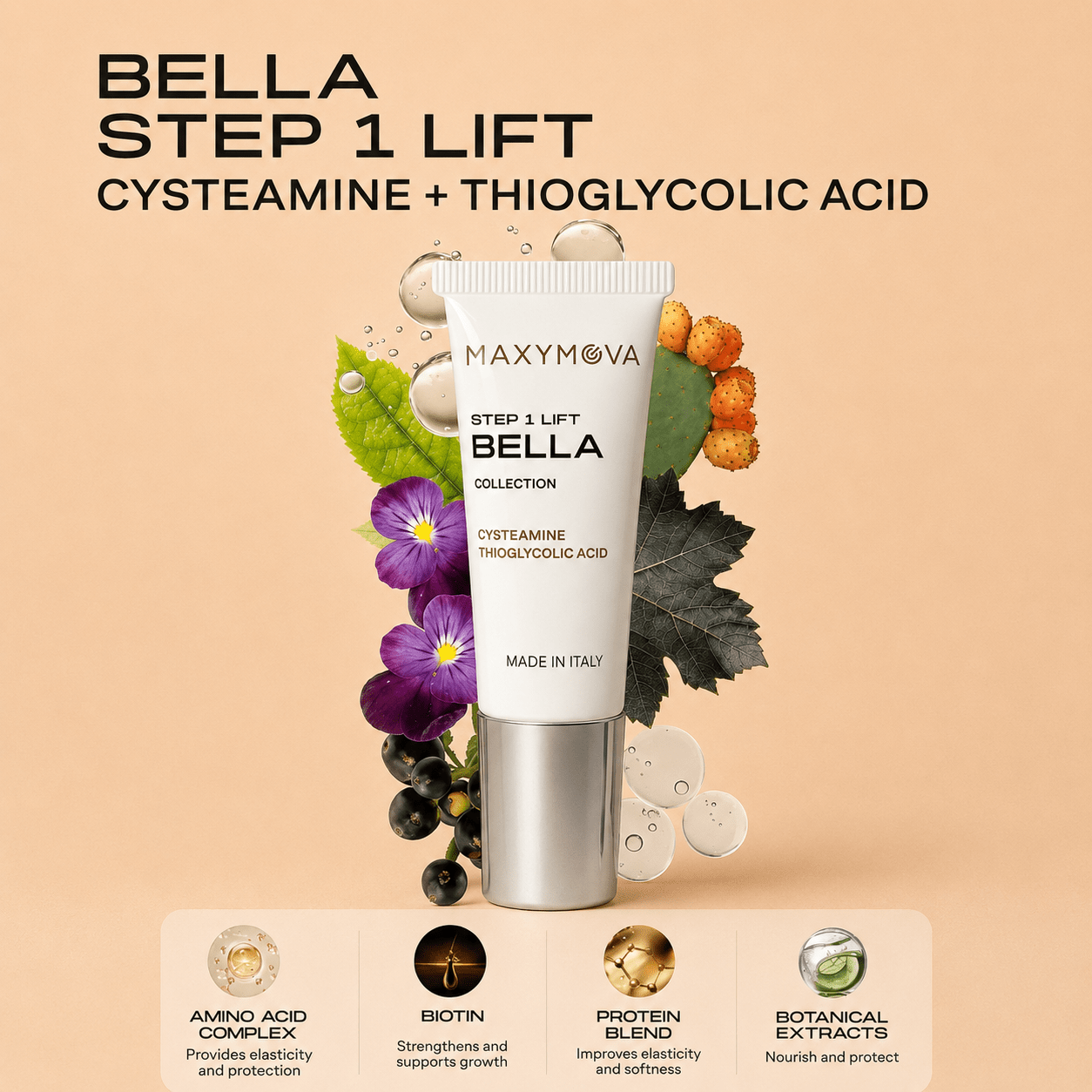 Bella Collection Step 1 Cysteamine + TGA tube 10ml | Lash lifts & Brow Lamination | Maxymova - House of Beauty USA