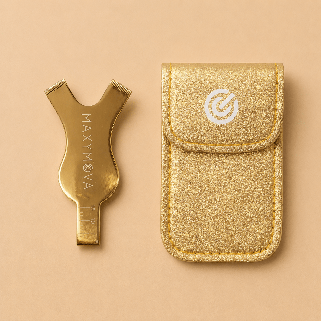 Gold Y Tool for lash lift wrap and measuring | Maxymova - House of Beauty USA