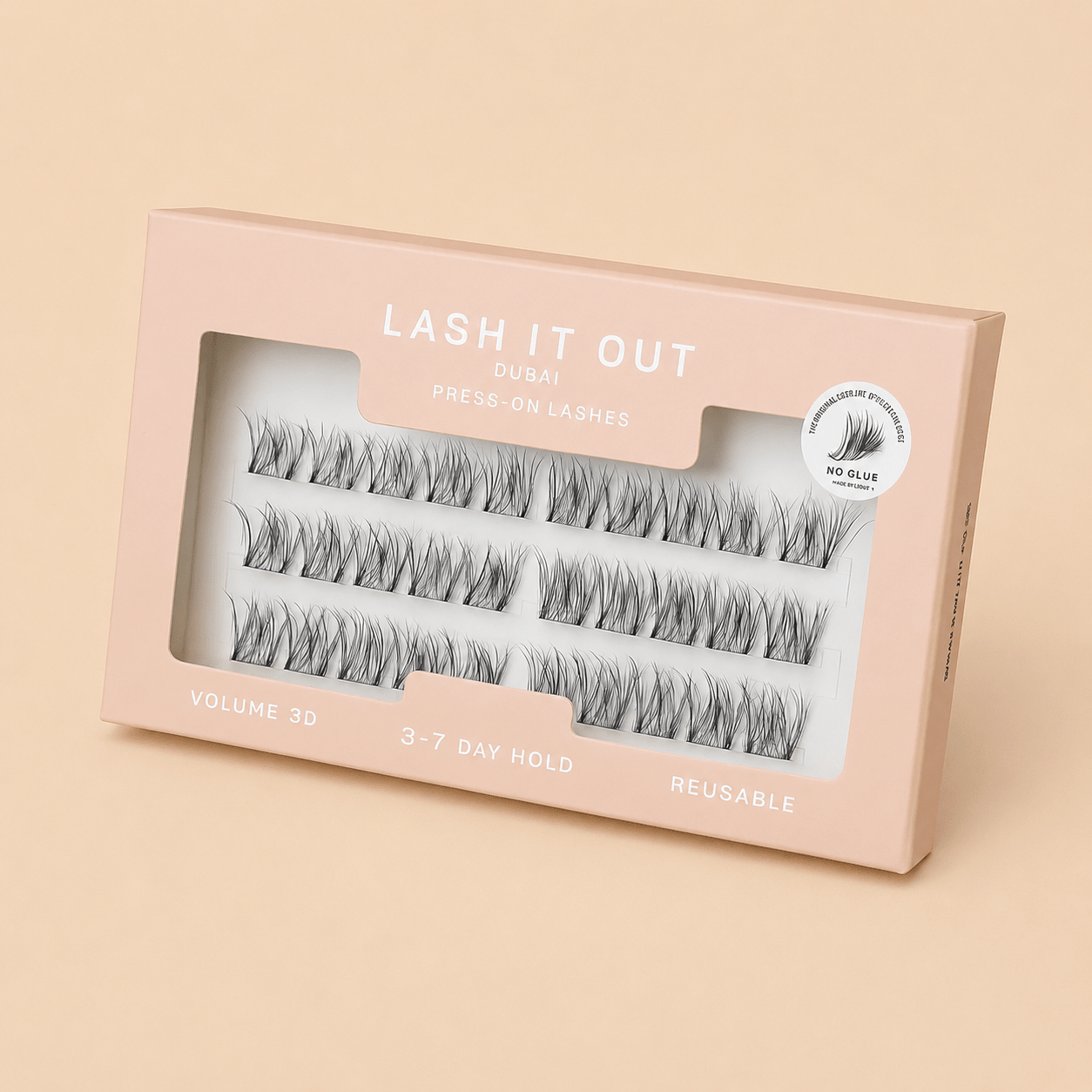 Velvet Touch Pre-Glued Lash Clusters by House of Beauty USA, featuring soft, fluffy, ready-to-wear under-lash extensions.
