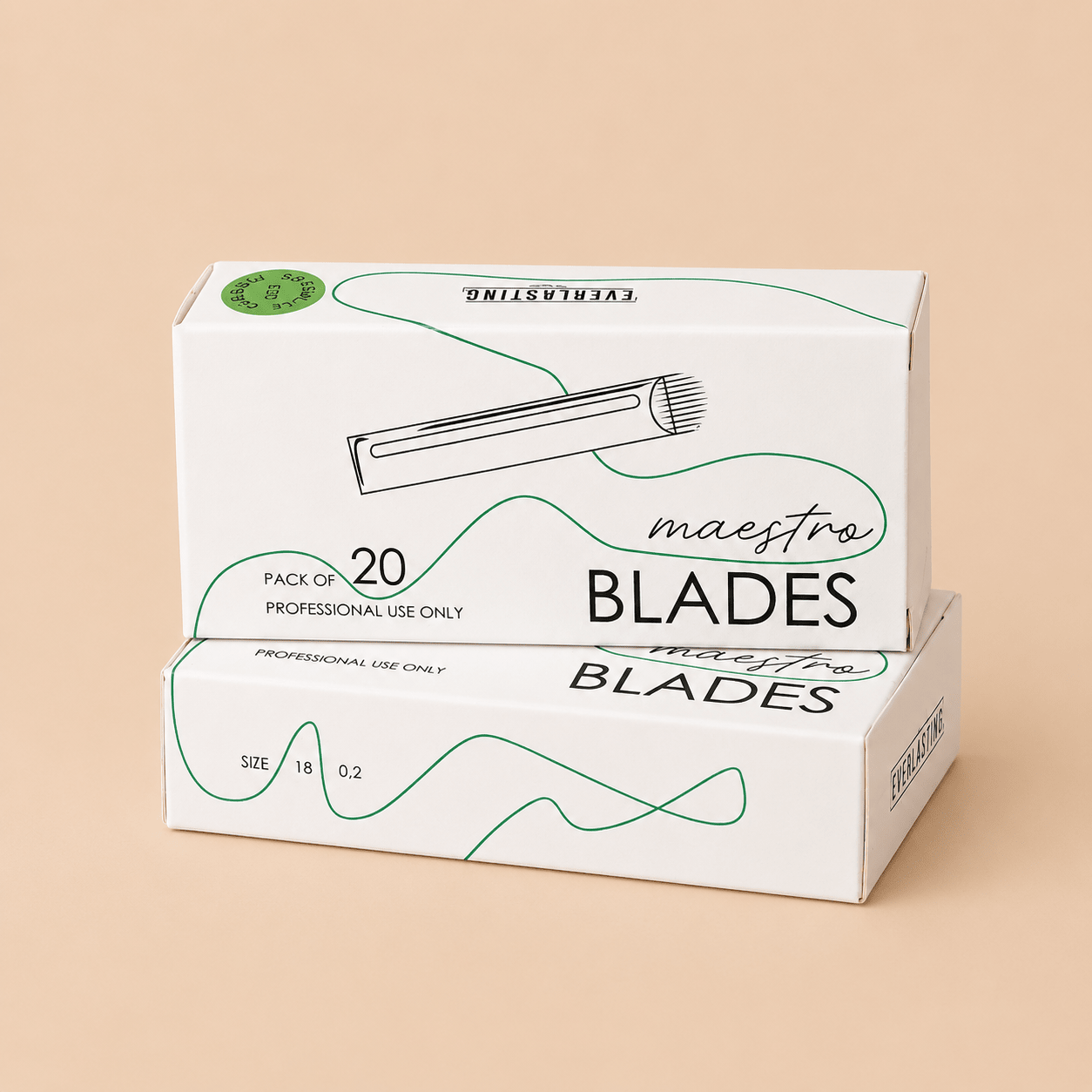 Everlasting Hard U Blade 0.20 microblading blade packaging for professional hairstroke creation.