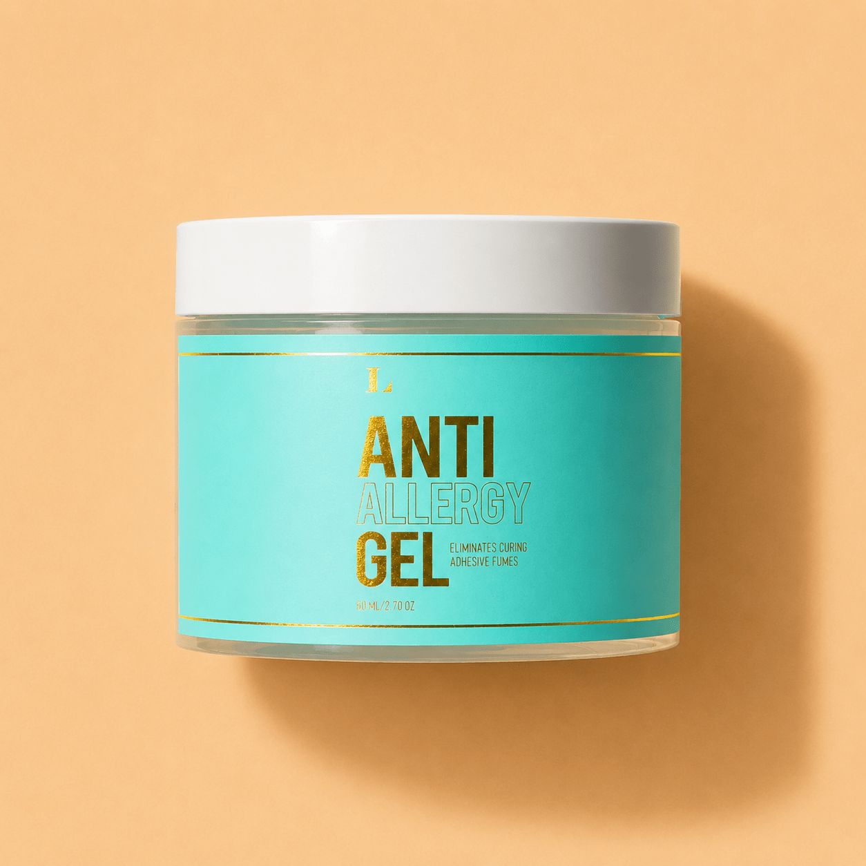 Front packaging view of the 80ml LBLA Anti Allergy Gel open-top jar.