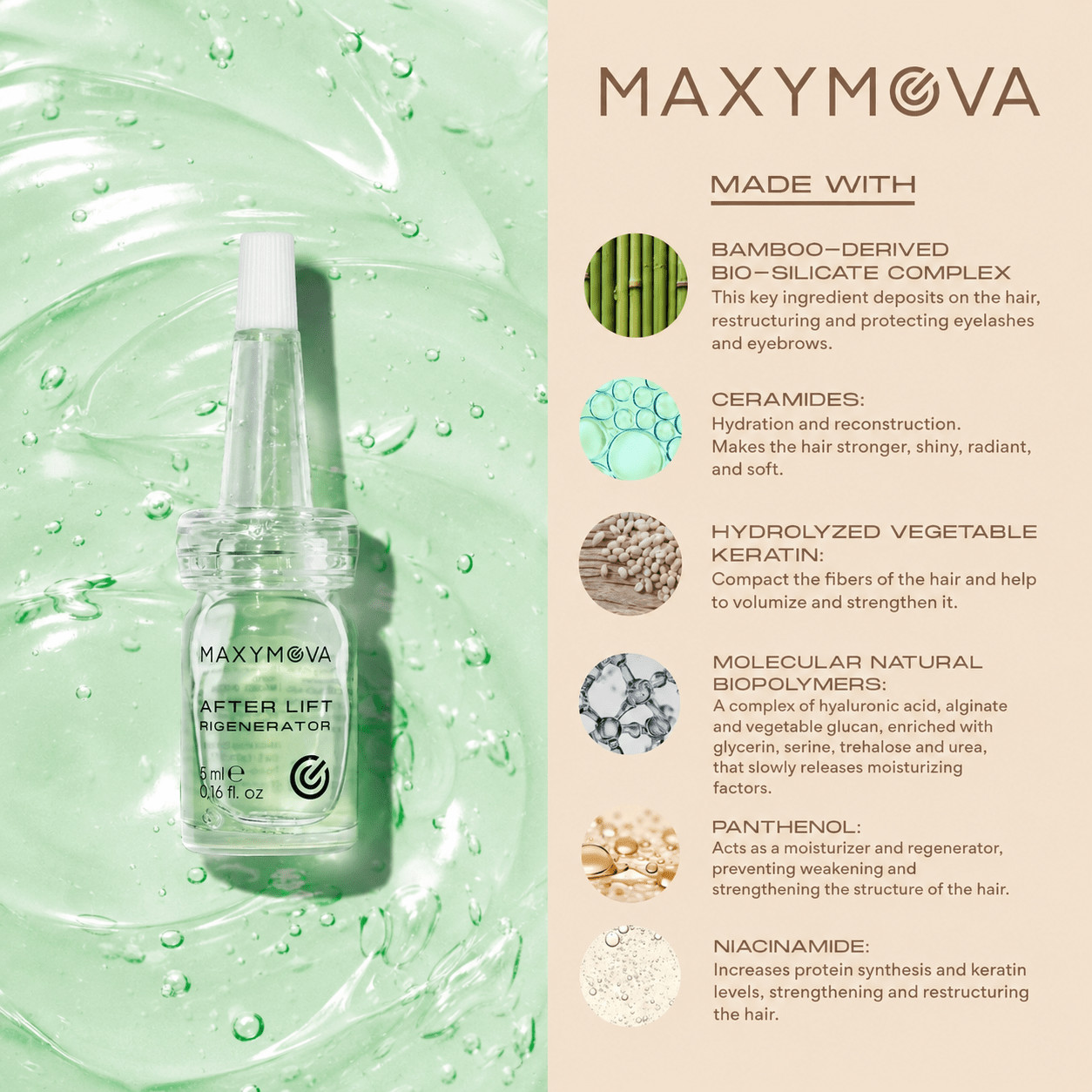 After Lift Regenerator Serum 5ml for Lash Lifts & Brow Lamination | Maxymova - House of Beauty USA