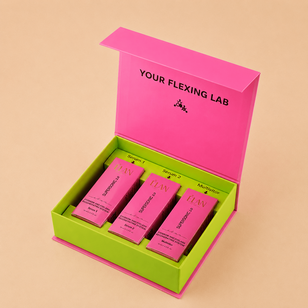 SUPERSONIC 2.0 Professional Lash Lift System Kit | Serum 1 Pink, Serum 2 & Multivitor | Élan - House of Beauty USA