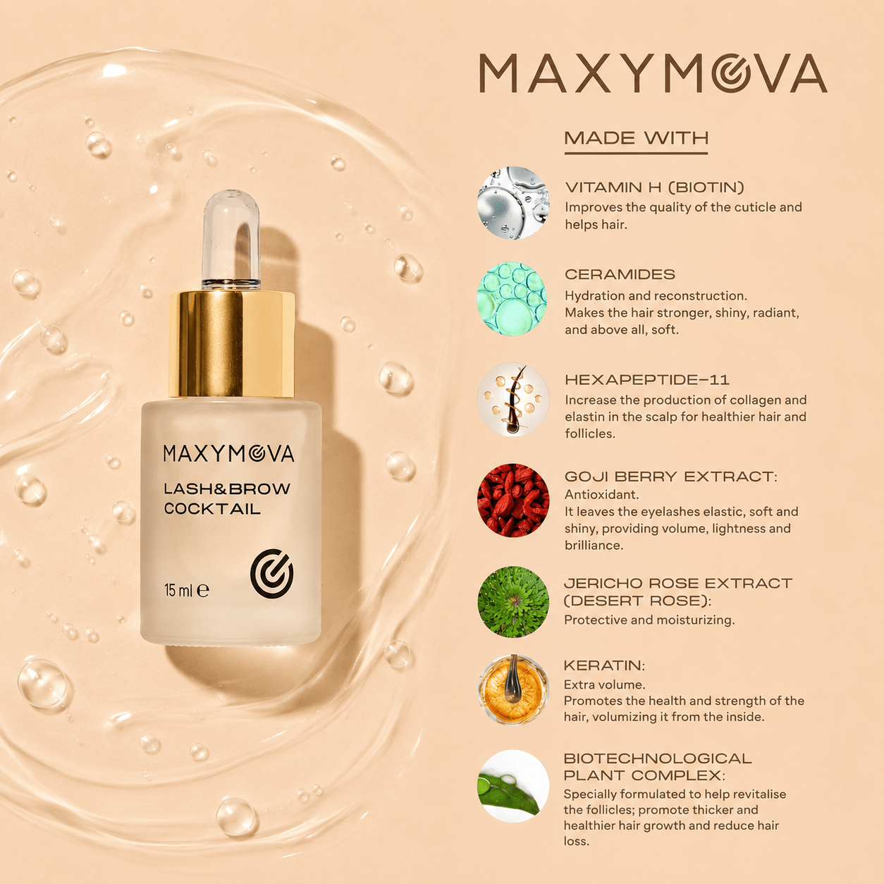 Maxymova - Lash & Brow Cocktail (15 ml) - House of Beauty USA